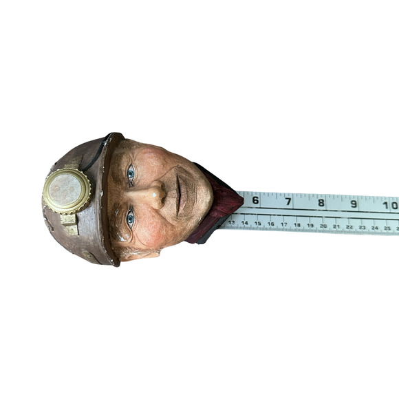 Vintage Lakeland Studios Masquerade Miner Wall Head Bust Chalkware Decor 1998 - Picture 7 of 10